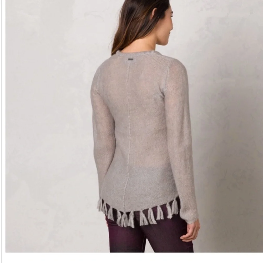 Prana Shelby Wool Blend Sweater Heathered Knit
